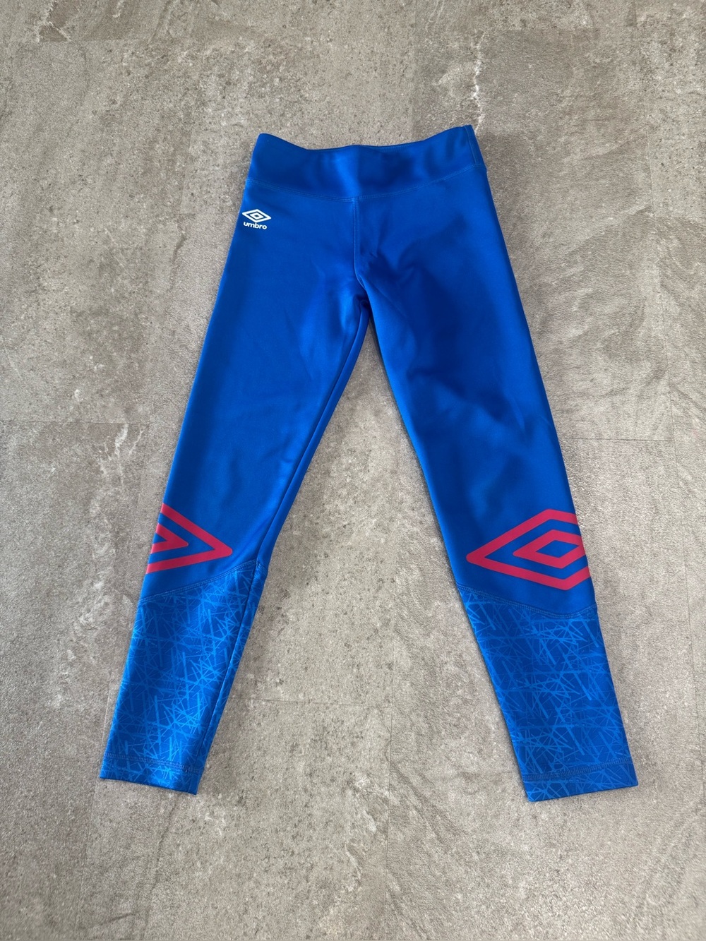 Umbro Girls Royal Blue Soccer Athletic Leggings Tights Pants Size Large 10/12